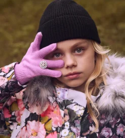 Vinterfrakke - Peace - Flower Art m. Imiteret Pels|Molo Outlet