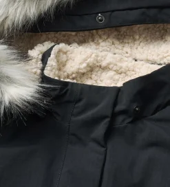 Vinterfrakke - Peace - Sort m. Imiteret Pels|Molo New