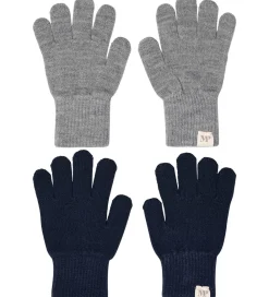 Handsker - Uld - Comfy - 2-pak - Mix Lysegråmeleret/Peacoat B|MP Clearance