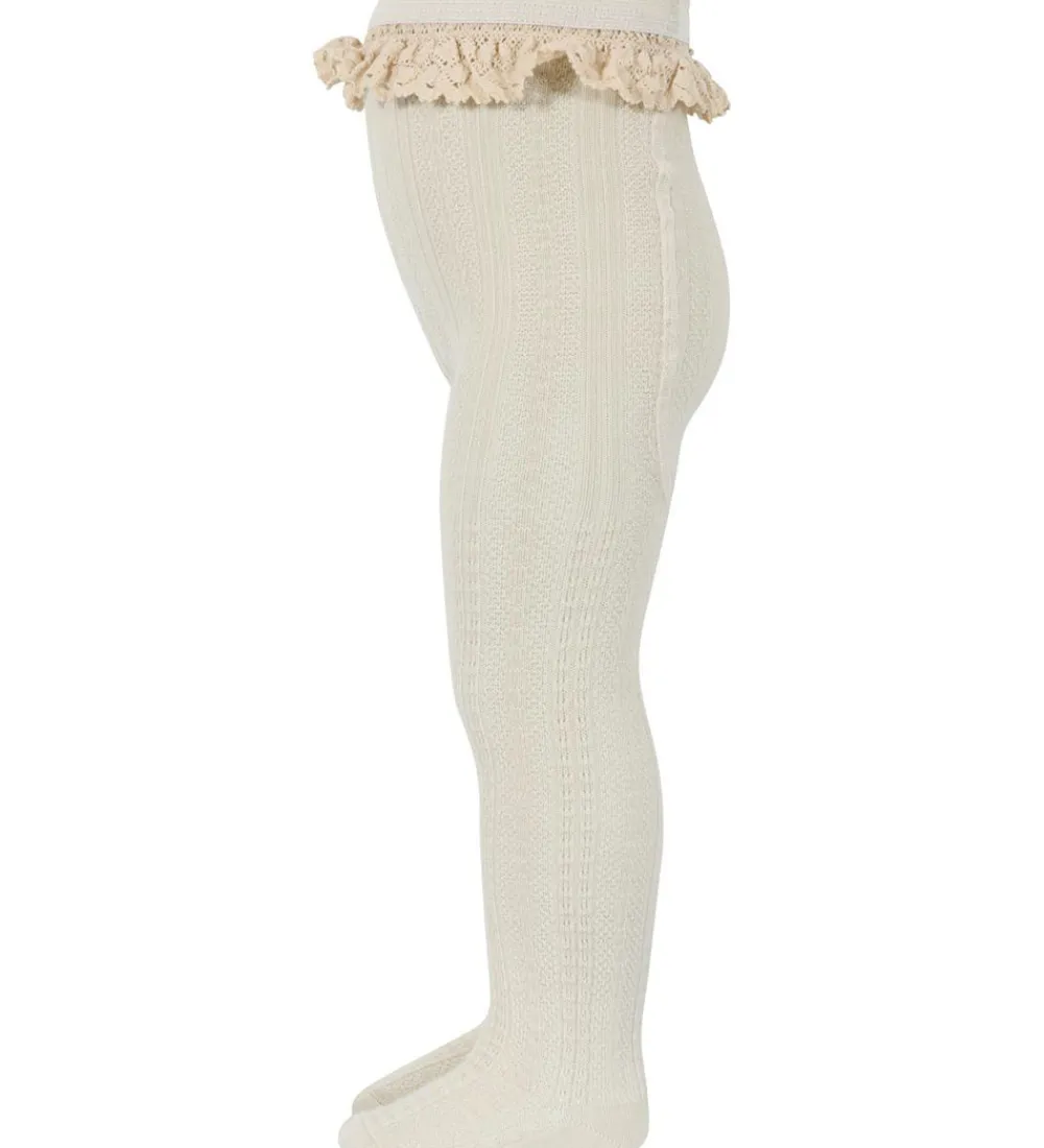 Strøebukser - Uld - Berta - Ecru m. Blonde|MP Discount