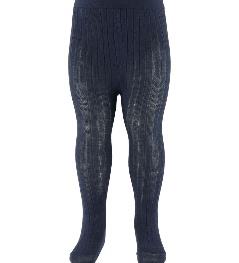 Strøebukser - Uld - Rib - Navy|MP Sale