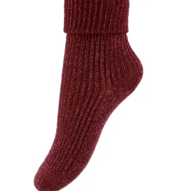 Strøer - Uld - Rib - Iris - Glitter - Wine Red|MP Online