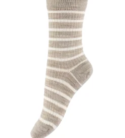 Strøer - Uld - Rib - Viggy - Lysebrunmeleret|MP New