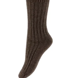 Strøer - Uld/Viskose - Rib - Strik - Bellie - Brunmeleret|MP Sale