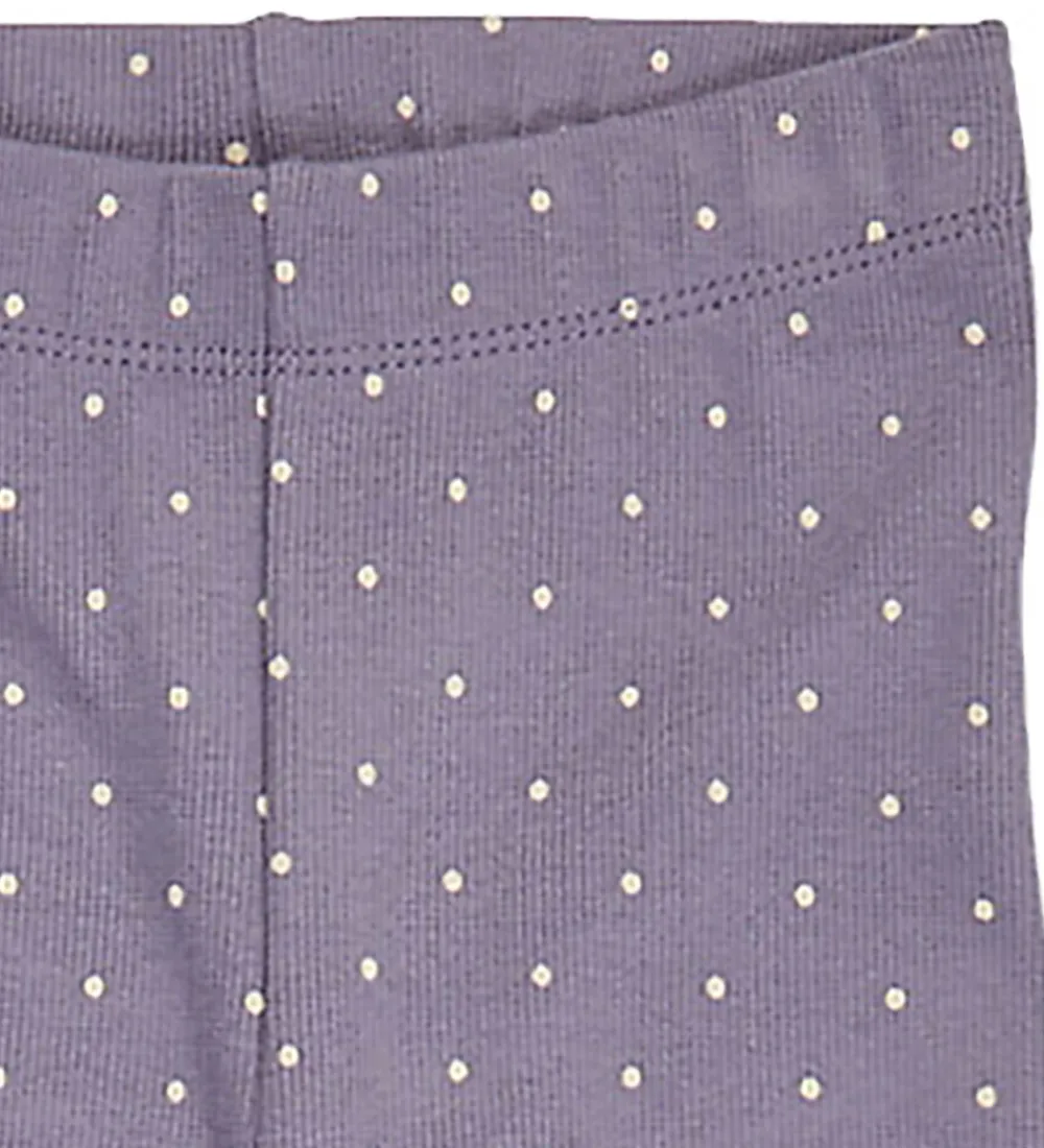 Bukser - Rib - Dot - Lilac Fog/Oak|Müsli New
