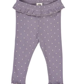 Leggings - Rib - Dot - Lilac Fog/Oak|Müsli Best