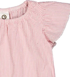 Top - Seersucker - Frill - Balsam Cream/Bubblegum|Müsli New