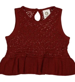 Vest - Knit Scallop - Russet m. Hulmønster|Müsli New