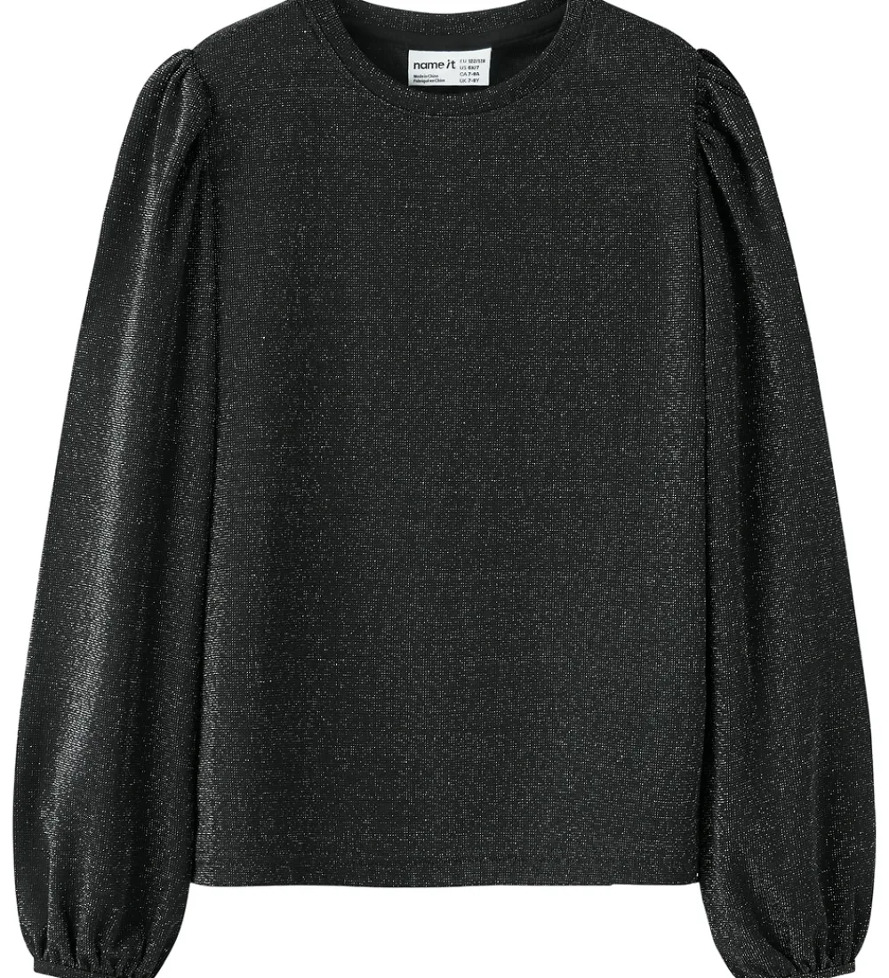 Bluse - NkfRoisin - Sort m. Glimmer|Name It Sale