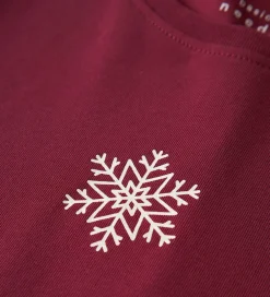 Bluse - NkfVix - Burgundy/Snowflake|Name It Online