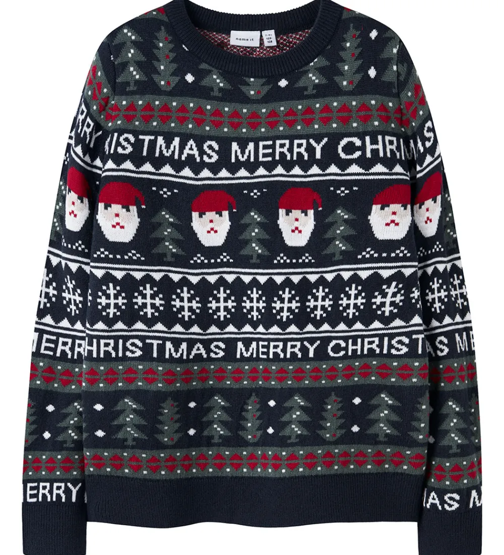 Bluse - NknRastokka - Strik - Dark Sapphire|Name It Hot