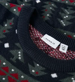 Bluse - NknRastokka - Strik - Dark Sapphire|Name It Hot