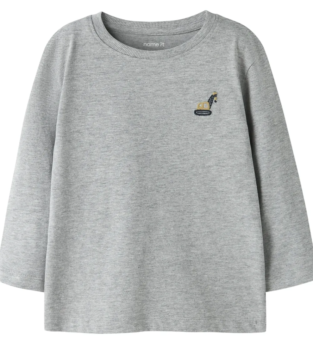 Bluse - NmmVimpel - Grey Melange/Excavator|Name It