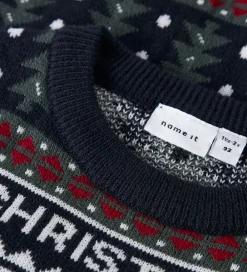 Bluse - NmnRastokka - Strik - Dark Sapphire|Name It Hot