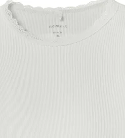 Bluse - Rib - Noos - NmfKab - Cloud Dancer|Name It Clearance