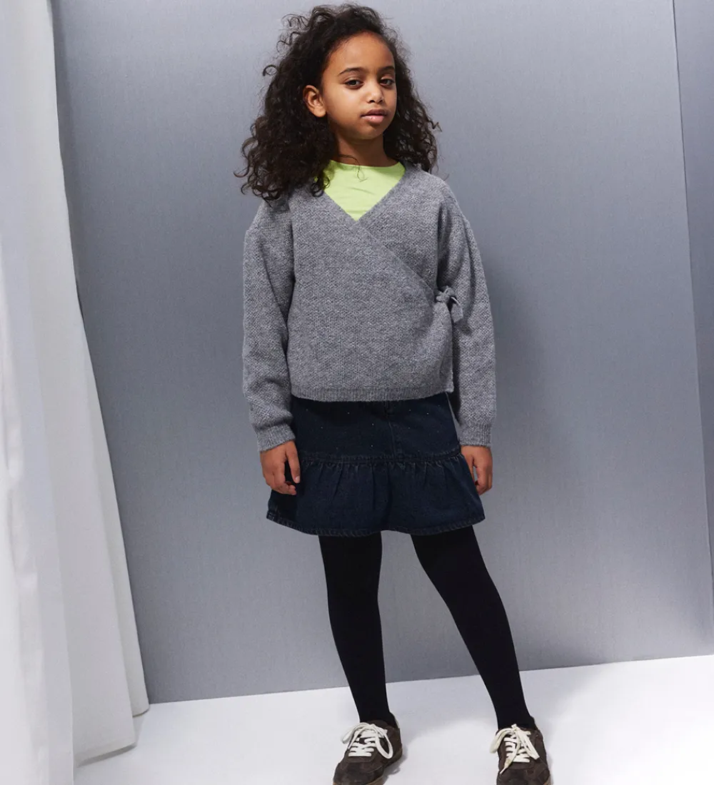 Bluse - Strik - NkfSanie - Grey Melange|Name It