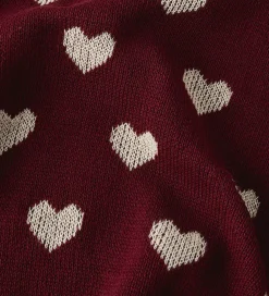 Bluse - Strik - NmfOana - Burgundy/Peyote Heart|Name It