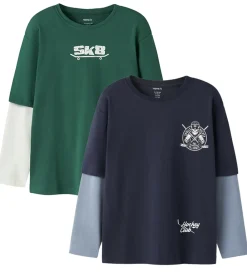 Bluser - 2-Pak - NkmVarto - Navy Blazer/Bistro Green Sku|Name It Discount