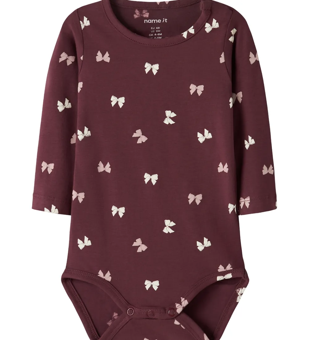Body l/æ - NbfVandora - Burgundy/Bow|Name It Best