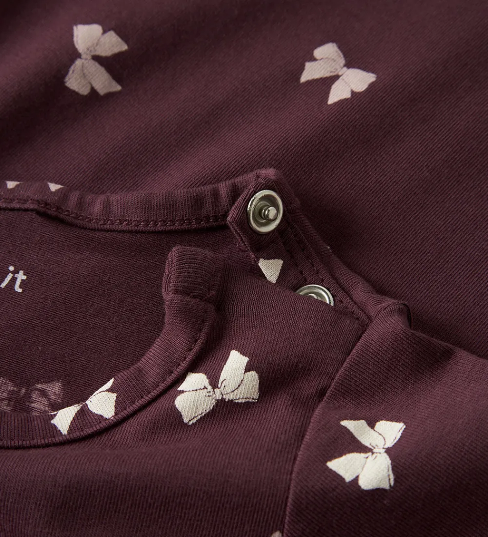 Body l/æ - NbfVandora - Burgundy/Bow|Name It Best