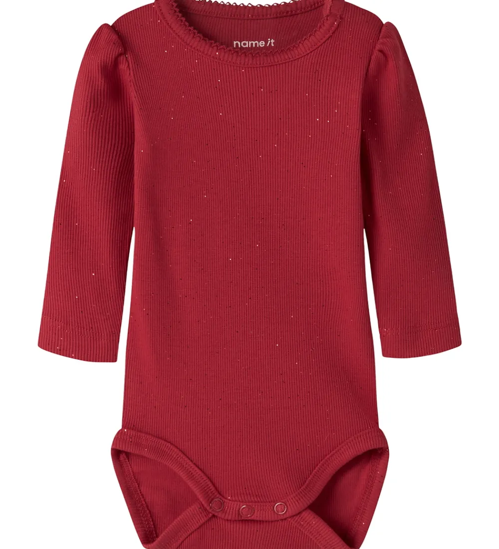 Body l/æ - Rib - NbfRosally - Jester Red m. Glimmer|Name It