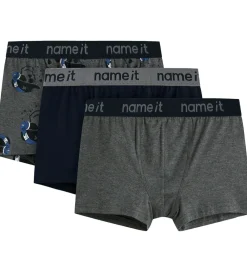 Boxershorts - 3-pak - NkmBoxer - Mørkegråmeleret|Name It Best