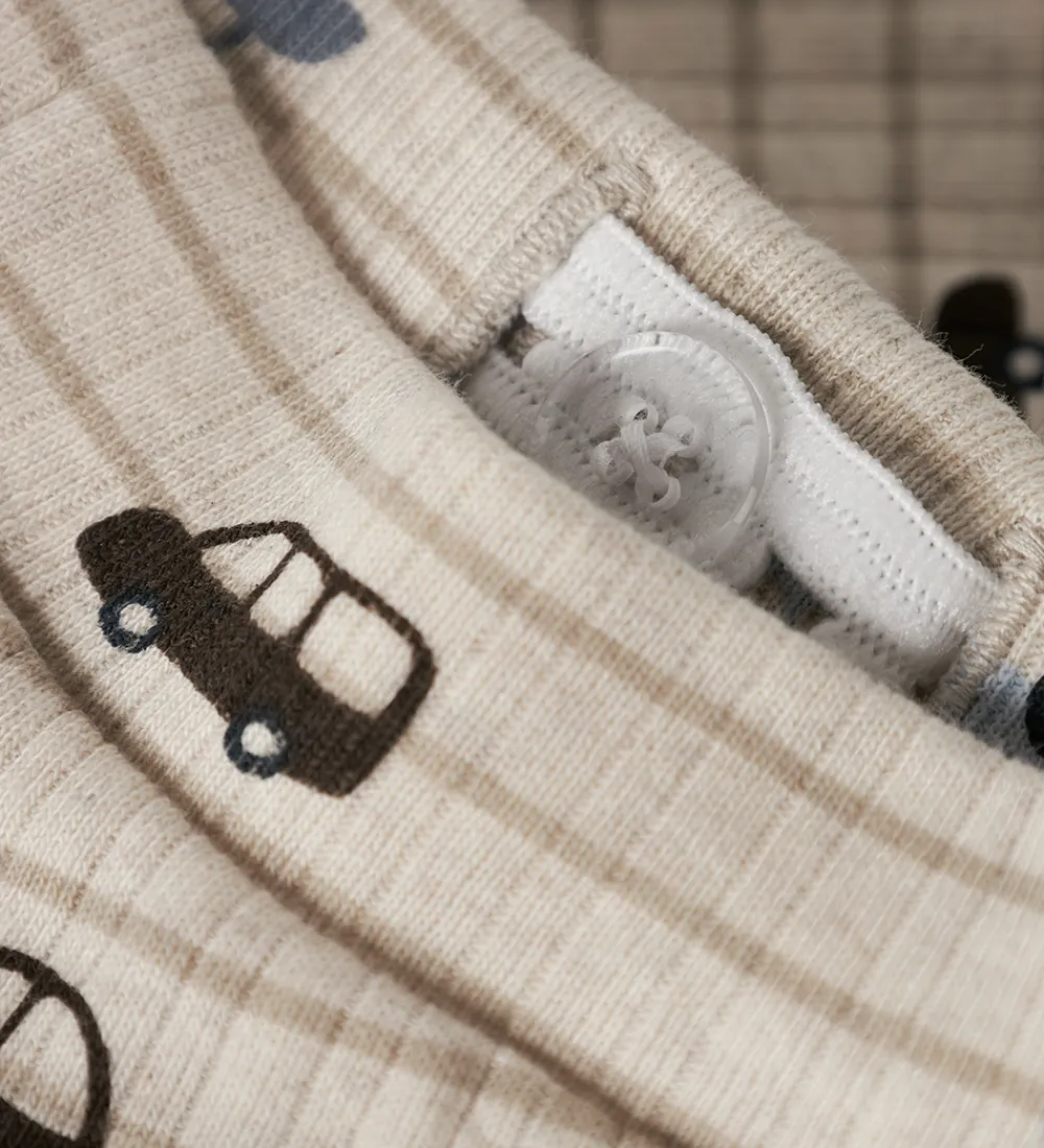 Bukser - NbmRonald - Rib - Peyote Melange|Name It Clearance