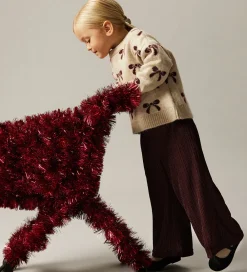 Bukser - NmfRisilk - Burgundy m. Glimmer|Name It Best