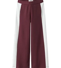 Bukser - Piqué - NkfRivea - Wide - Burgundy|Name It Outlet