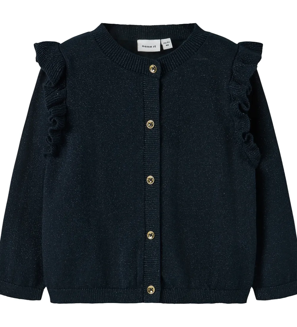 Cardigan - Noos - Strik - NmfAbinne - Blå m. Glitter|Name It Best