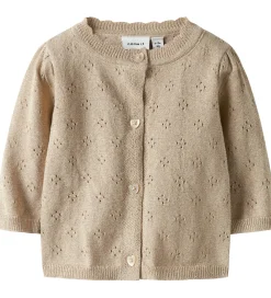 Cardigan - Strik - NbfRolia - Cement|Name It New