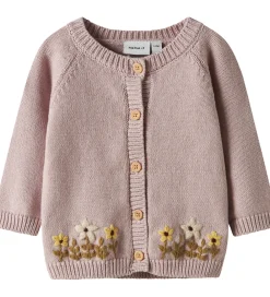 Cardigan - Strik - NbfKamma - Burnished Lilac|Name It Best