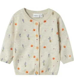 Cardigan - Strik - NbfOhio - Peyote Melange|Name It Hot