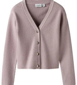 Cardigan - Strik - Rib - NkfLarenlise - Burnished Lilac|Name It Outlet
