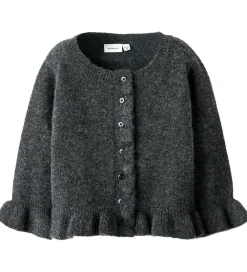 Cardigan - Strik - NmfSupia - Mørkegråmeleret|Name It Clearance