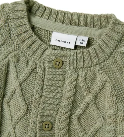Cardigan - Uld - Strik - NbmWrilla - Dried Sage|Name It Best