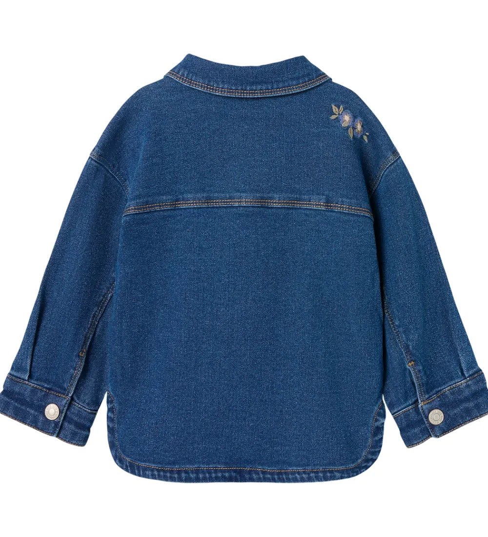 Denimjakke - NmfKara - Dark Blue Denim/Flower|Name It Outlet