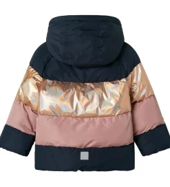 Dynejakke - NmfMille - Dark Sapphire m. Striber|Name It Clearance