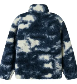 Fleecejakke - Teddy - NkmMilou - Navy Blazer m. Mønster|Name It