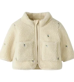 Fleecejakke - Teddy - NbfMagot - Fog/Flower|Name It Clearance