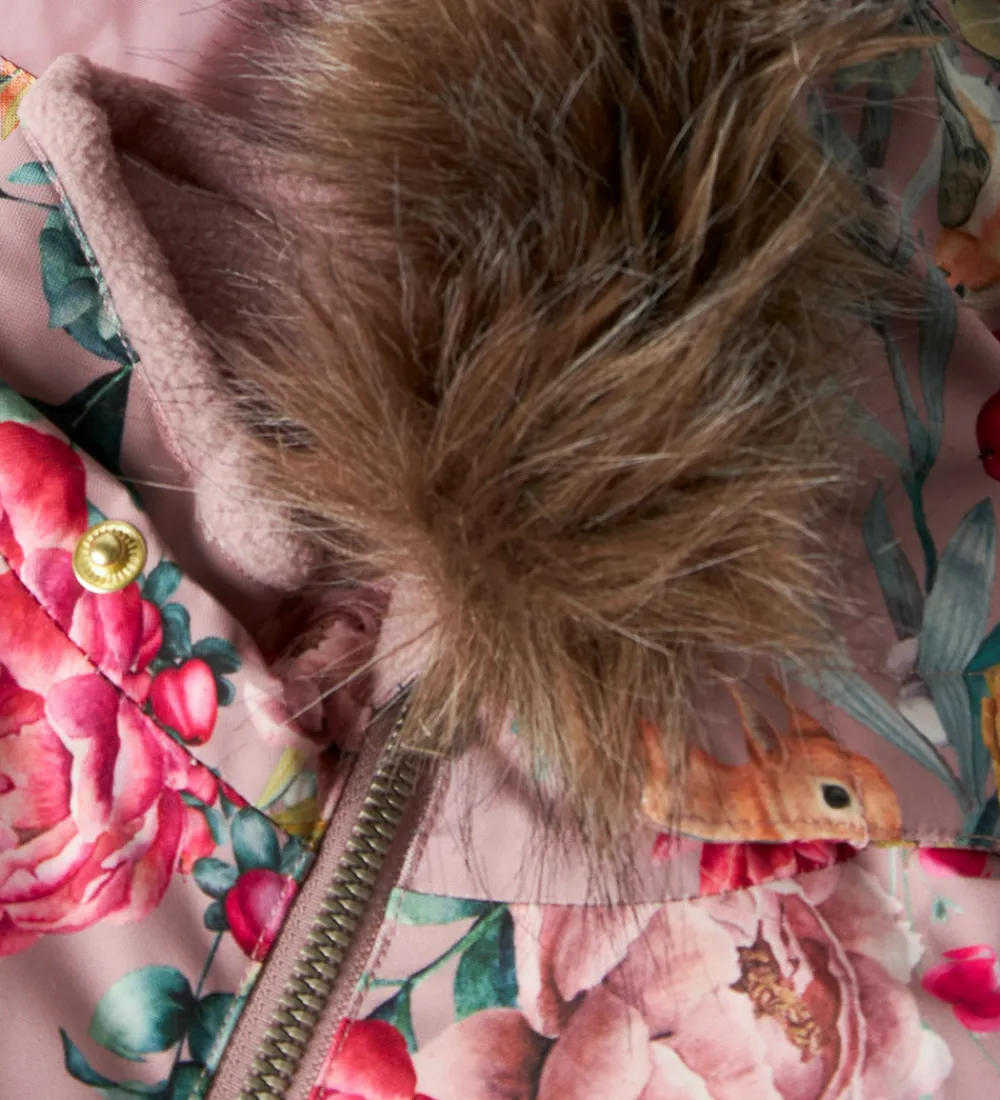 Flyverdragt - Noos - NmfSnow10 - Woodrose/Flower Rabbit|Name It Online