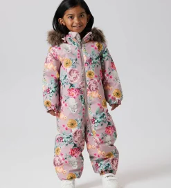 Flyverdragt - Noos - NmfSnow10 - Woodrose/Flower Rabbit|Name It Online