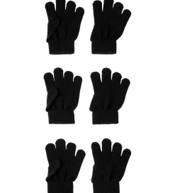 Handsker - Strik - 3-pak - NknMagic - Sort|Name It Discount