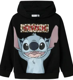Hættetrøje - NkfJixiri - Stitch - Sort|Name It Best