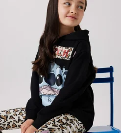 Hættetrøje - NkfJixiri - Stitch - Sort|Name It Best