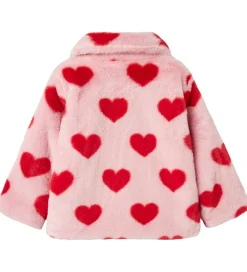 Jakke - Imiteret Pels - NmfMindy - Nosegay m. Hjerter|Name It Clearance