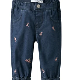 Jeans - NbfRose - Dark Blue Denim/Flower Emb|Name It Clearance