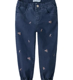 Jeans - NmfRose - Dark Blue Denim/Flower Emb|Name It Outlet