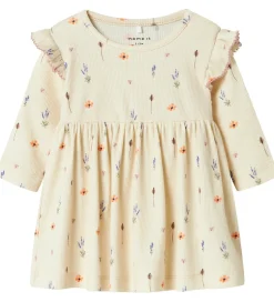 Kjole - NbfOhio - Peyote Melange m. Blomster|Name It Clearance