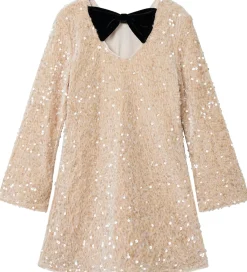 Kjole - NkfRusitta - Jet Stream/Black Bow m. Palietter|Name It New